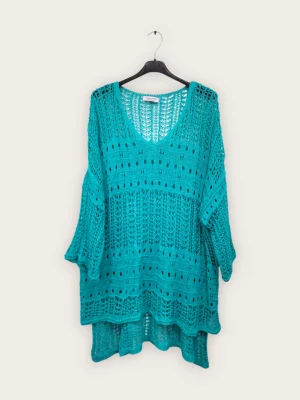 Pull bleu lagon Simone_41Bis mode femme grande taille