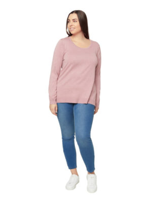 Pull Lison rose_41Bis mode femme grande taille Ciso