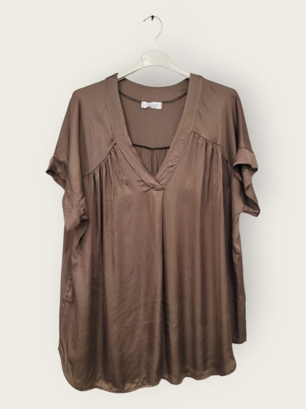 Blouse chocolat Lilly_41Bis mode femme grande taille