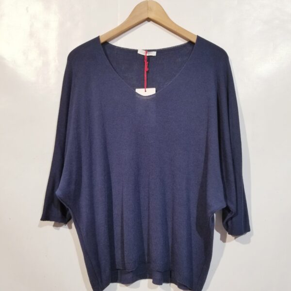 Pull bleu marine Barbara_41Bis mode femme colorée
