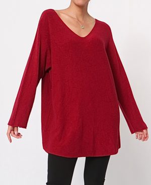 Pull rouge Tylios_41Bis mode femme grande taille