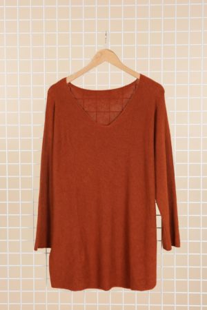 Pull rouille Tylios_41Bis mode femme grande taille