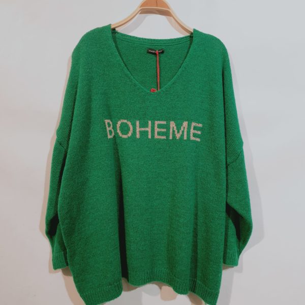 Pull vert Bohème_41Bis mode femme tendance