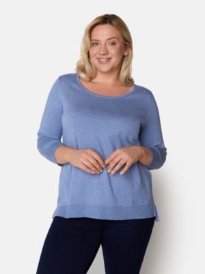 Pull Timéo bleu_41Bis mode grande taille femme Ciso