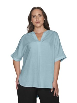 Blouse turquoise Ephèdre_41Bis mode grande taille Ciso