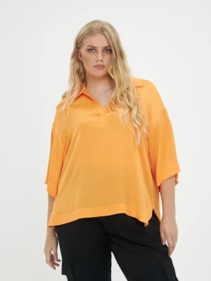 Blouse Fara orange_41Bis mode femme grande taille Mat Fashion