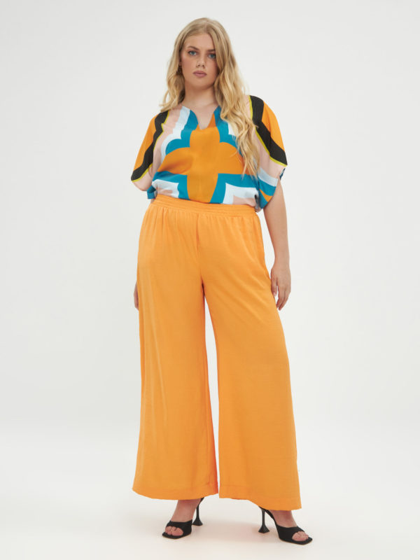 Pantalon orange Pavala_41Bis mode femme grande taille Mat Fashion