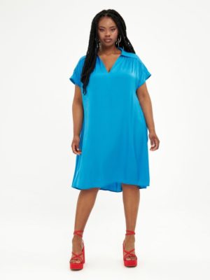 Robe Daphnée bleue_41Bis mode femme grande taille Mat Fashion
