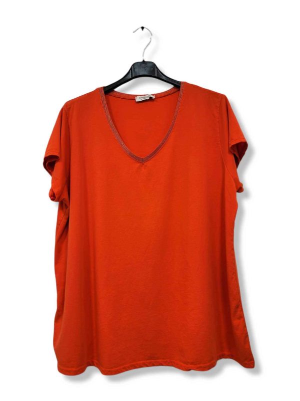 T shirt Melvin orange_41Bis mode femme grande taille.webp