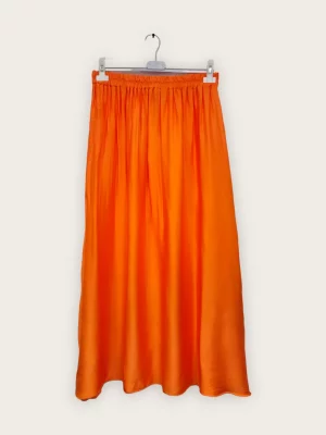 Jupe longue orange Soana_41Bis mode grande taille
