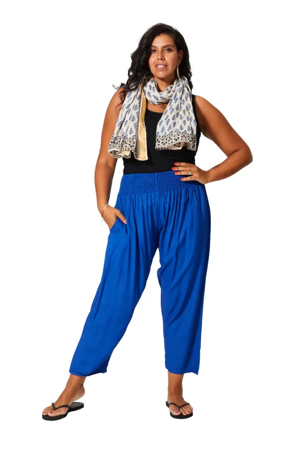 Pantalon Pietro bleu roi_41Bis mode femme grande taille