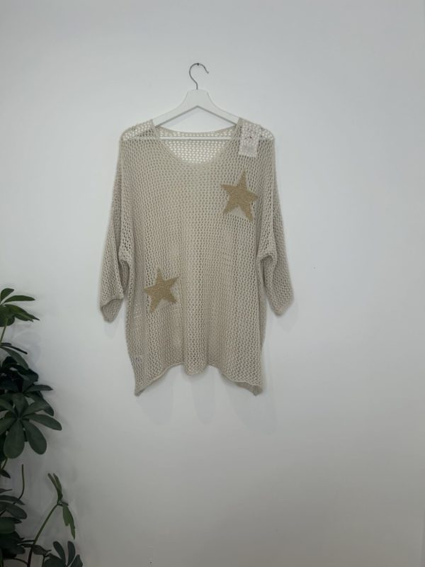 Pull fun écru_41Bis mode femme grande taille