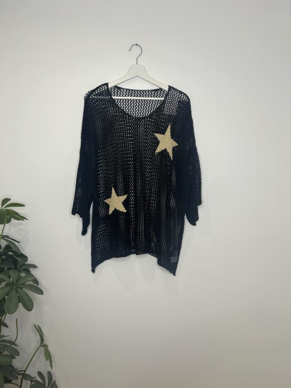 Pull fun noir_41Bis mode femme grande taille