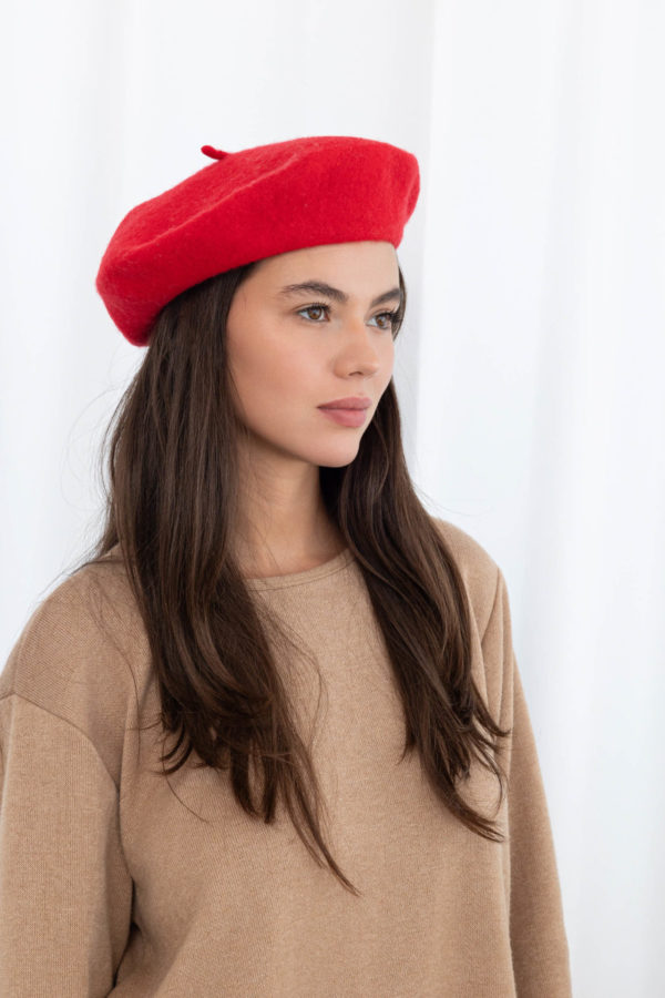 Béret rouge_mode et accessoires pour femme