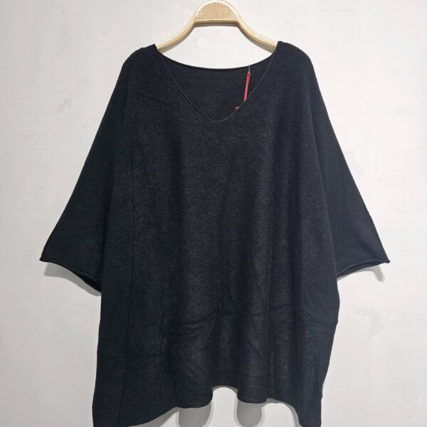 Pull Ugo noir_41Bis mode femme grande taille colorée