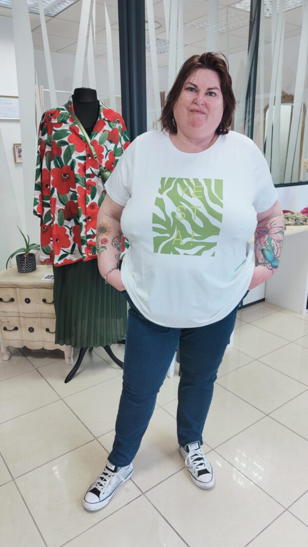 T shirt Freedom vert_41Bis mode femme curvy Yesta