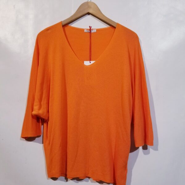 Pull orange Barbara_41Bis mode femme colorée