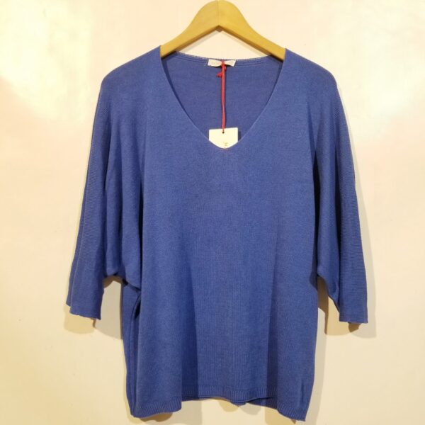 Pull bleu jean Barbara_41Bis mode femme colorée