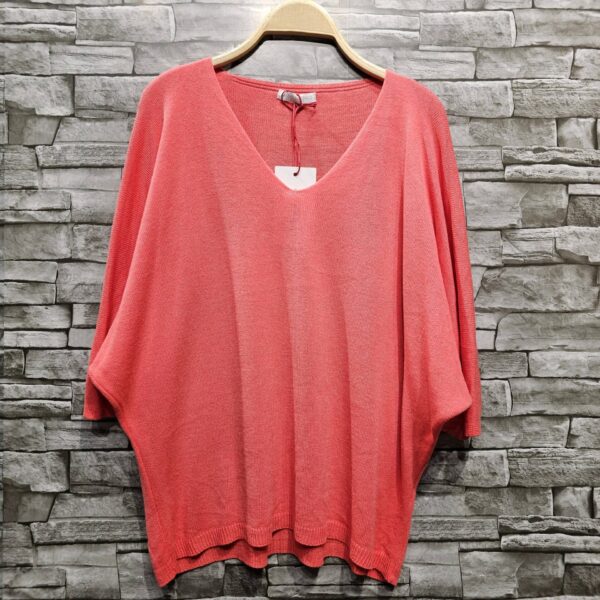 Pull corail Barbara_41Bis mode femme colorée