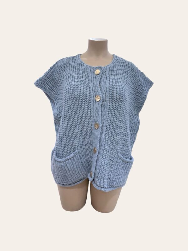 Gilet bleu Eden_41Bis mode femme grande taille