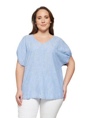 Blouse Stella bleue_41Bis mode femme ronde Ciso