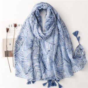 Foulard imprimé bleu_41Bis mode et accessoires colorés