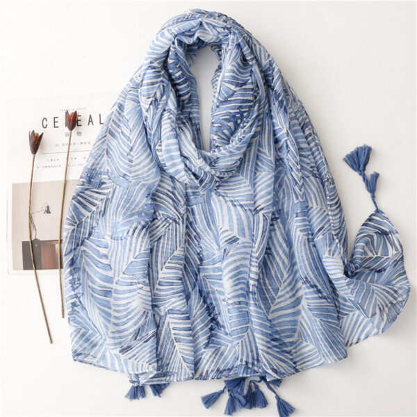 Foulard imprimé bleu_41Bis mode et accessoires colorés