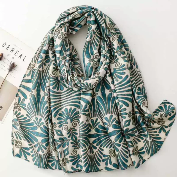 Foulard imprimé avec dorure_41Bis mode et accessoires femme