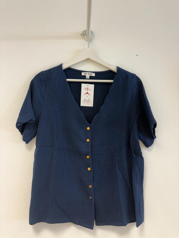Haut Coto bleu marine_41Bis mode femme colorée