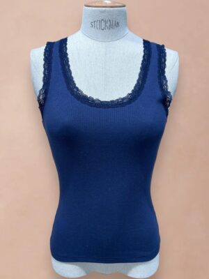 Débardeur Estelle bleu marine_41Bis mode femme raffinée