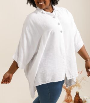 Tunique Pia blanche_41Bis mode et accessoires femme ronde