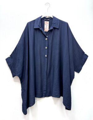 Tunique Pia bleu marine_41Bis mode et accessoires femme ronde