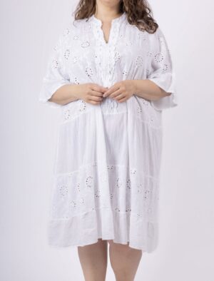 Robe Gipsy blanche_41Bis mode femme grande taille