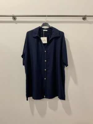 Chemisier Pika bleu marine_41Bis mode femme grande taille