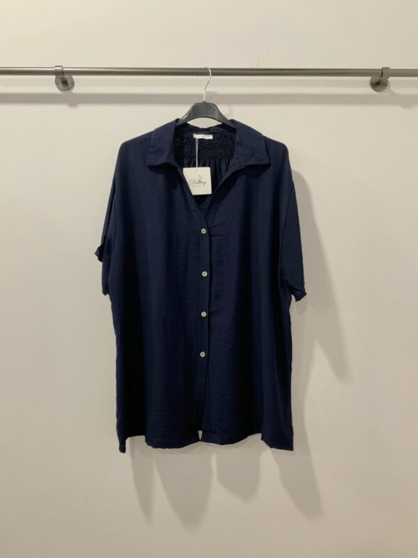 Chemisier Pika bleu marine_41Bis mode femme grande taille