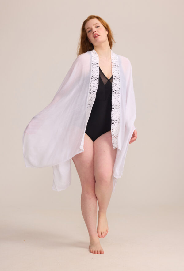 Kimono Adam blanc_41Bis mode femme plage grande taille