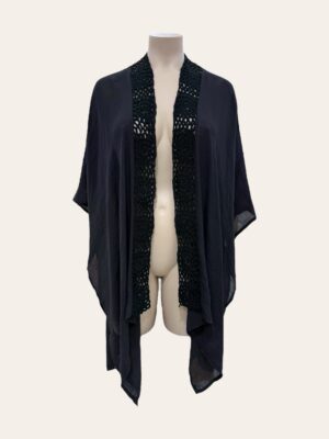 Kimono Adam noir_41Bis mode femme plage grande taille