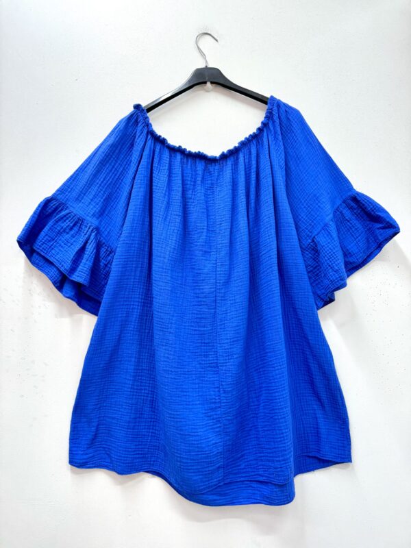 Blouse Pauline bleu roi_41Bis mode femme grande taille