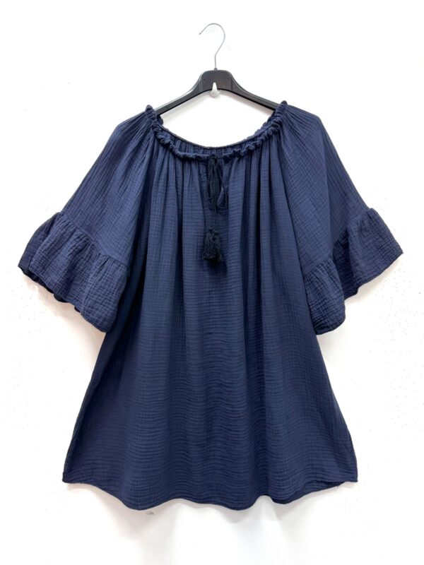 Blouse Pauline bleu marine_41Bis mode femme grande taille