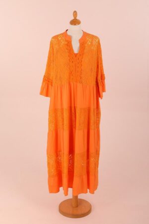 Robe Emilia orange_41Bis mode femme grande taille