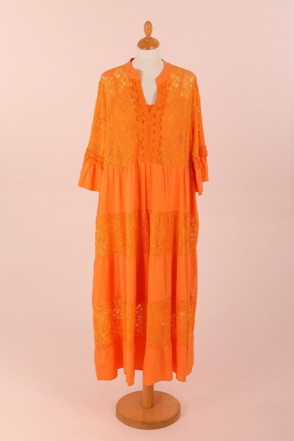 Robe Emilia orange_41Bis mode femme grande taille