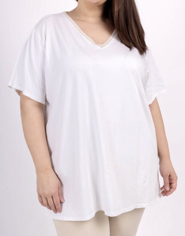 T shirt Melvin blanc_41Bis mode femme grande taille