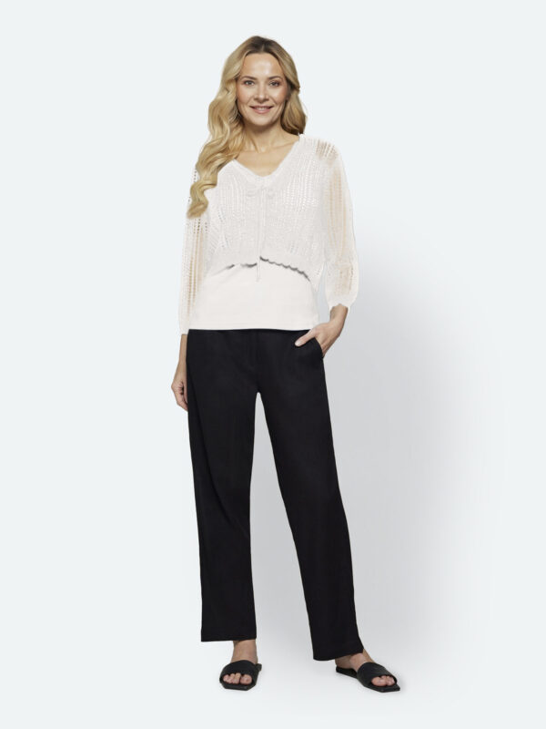 Gilet Brice blanc_41Bis mode femme raffinée Signature