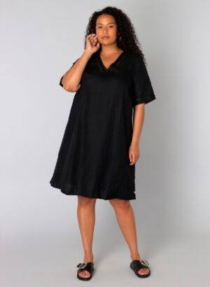 Robe Jeanine noire_41Bis mode femme grande taille Yesta