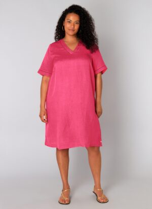 Robe Jeanine rose_41Bis mode femme grande taille Yesta