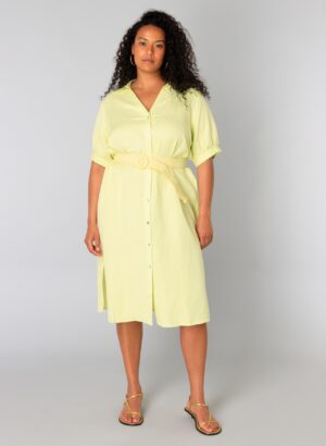 Robe Aelia verte_41Bis mode femme grande taille Yesta