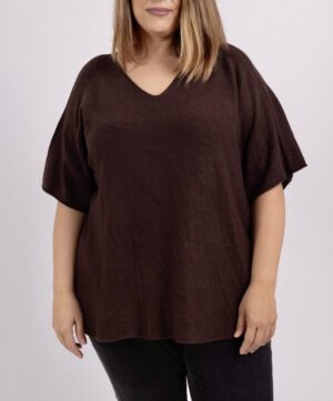 Pull Ugo marron_41Bis mode femme grande taille