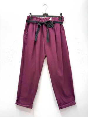 Pantalon bordeaux Lino_41Bis mode femme grande taille