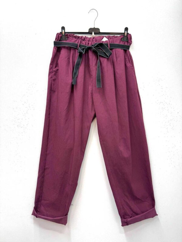 Pantalon bordeaux Lino_41Bis mode femme grande taille