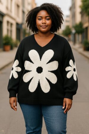 Pull Greg noir_41Bis mode femme grande taille